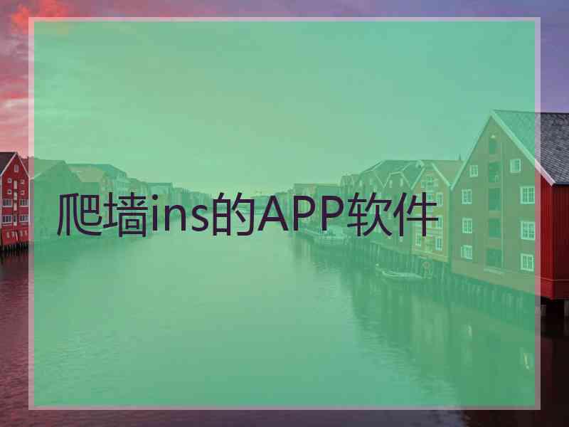 爬墙ins的APP软件