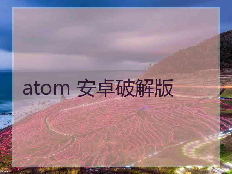 atom 安卓破解版