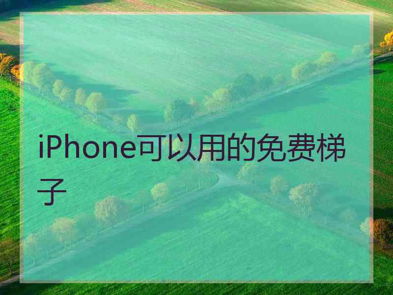 iPhone可以用的免费梯子
