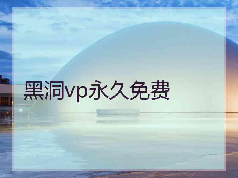 黑洞vp永久免费