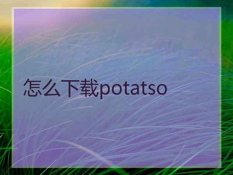 怎么下载potatso
