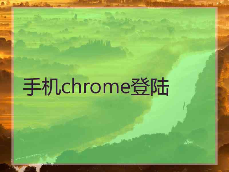 手机chrome登陆
