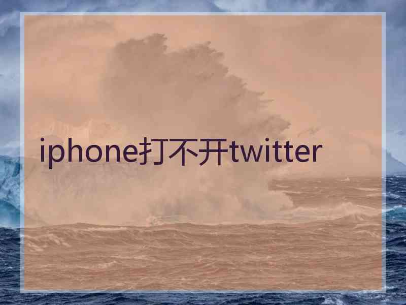 iphone打不开twitter