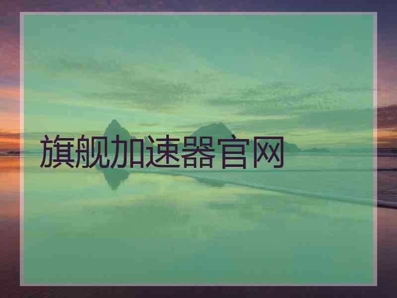 旗舰加速器官网