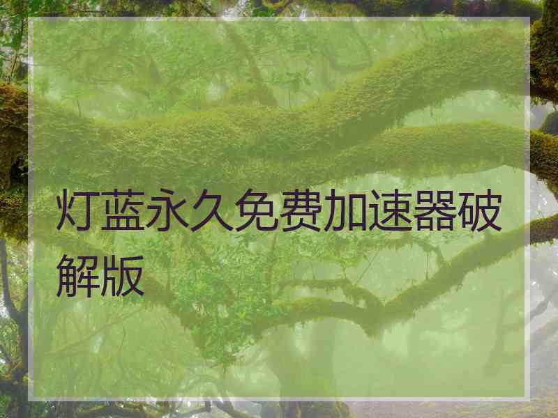 灯蓝永久免费加速器破解版