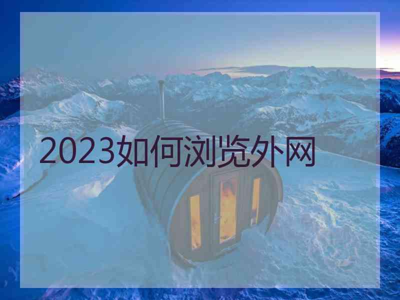 2023如何浏览外网