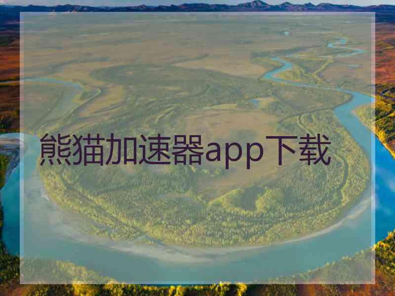 熊猫加速器app下载