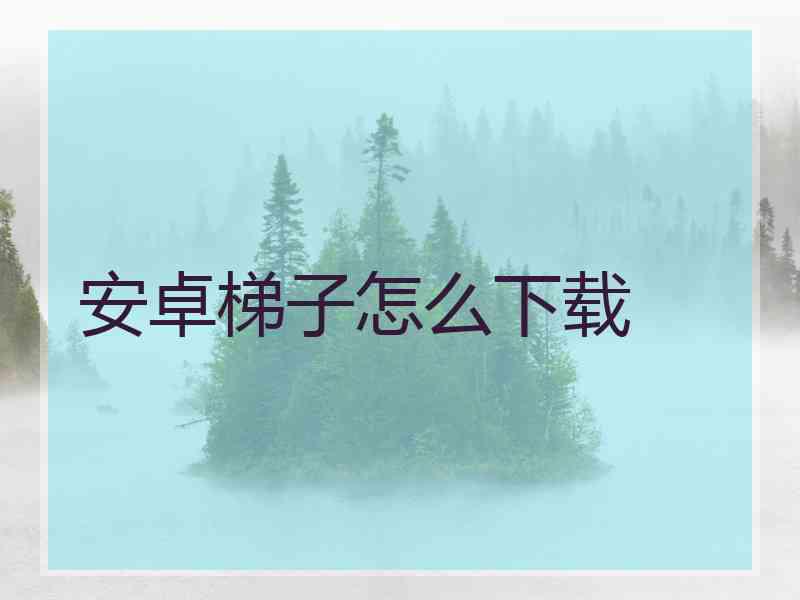 安卓梯子怎么下载