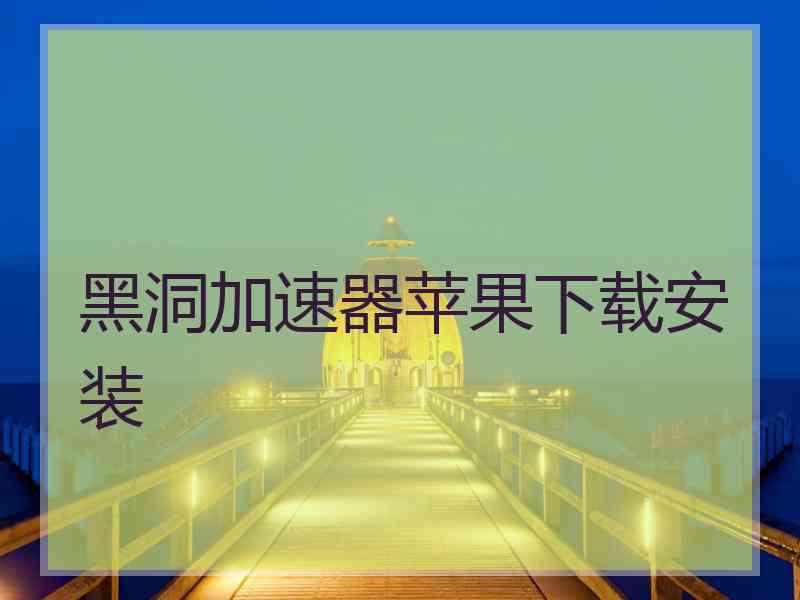 黑洞加速器苹果下载安装