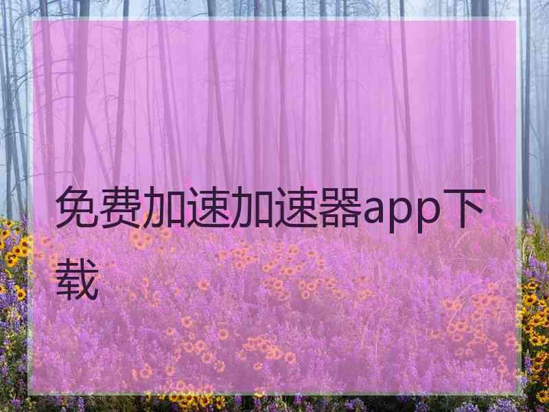 免费加速加速器app下载