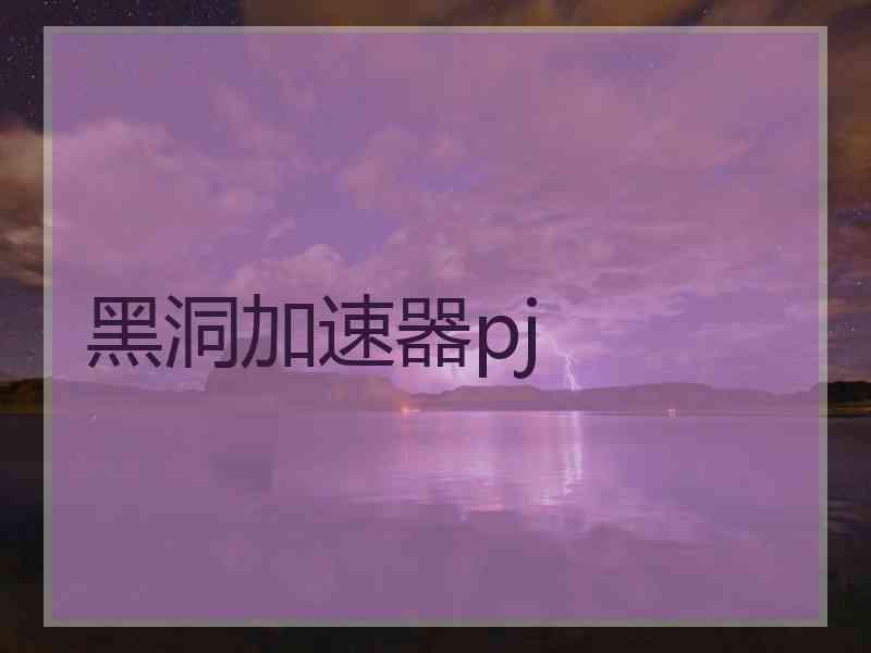 黑洞加速器pj