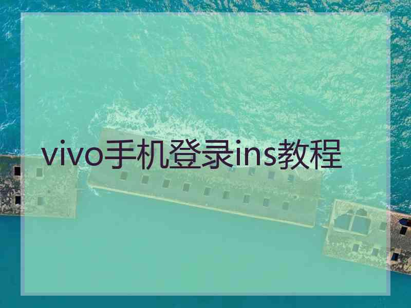 vivo手机登录ins教程