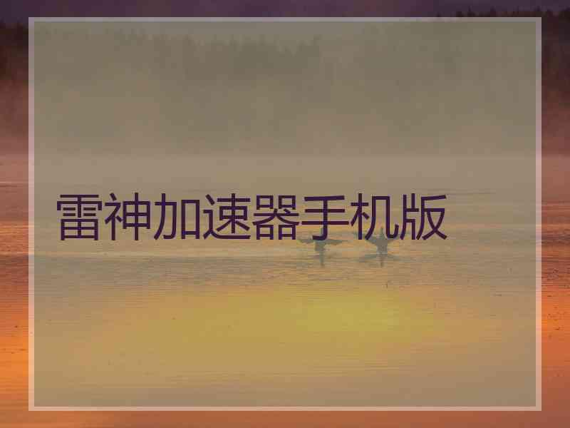 雷神加速器手机版