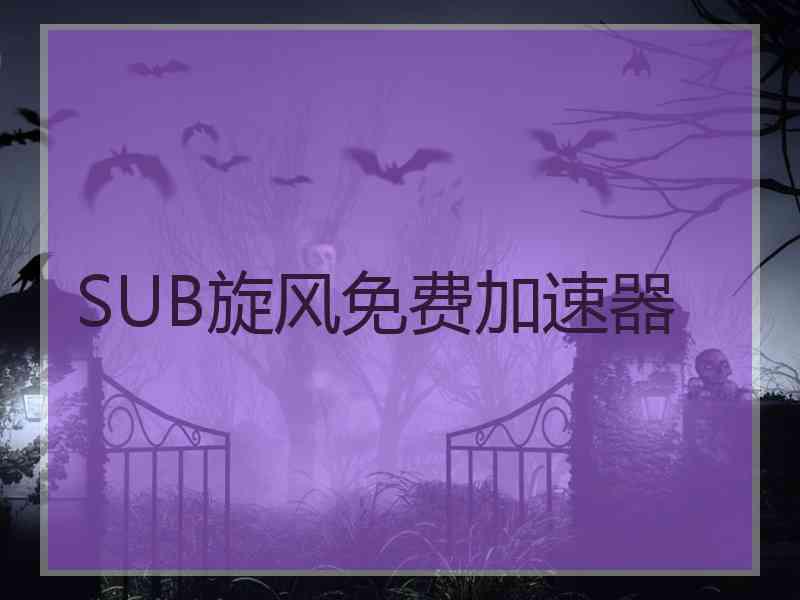 SUB旋风免费加速器