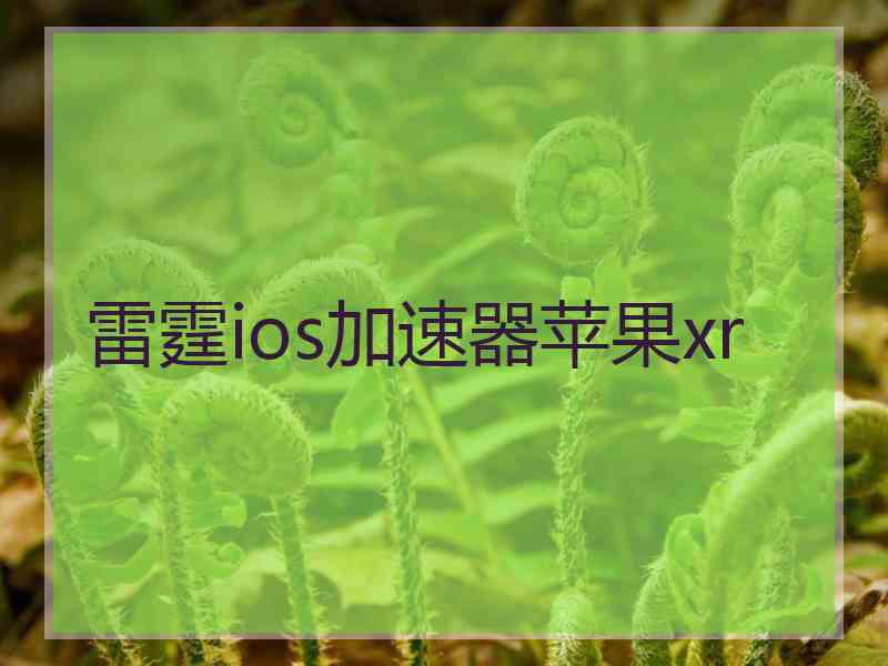 雷霆ios加速器苹果xr