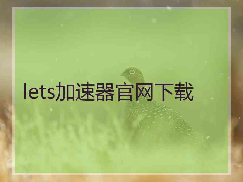 lets加速器官网下载