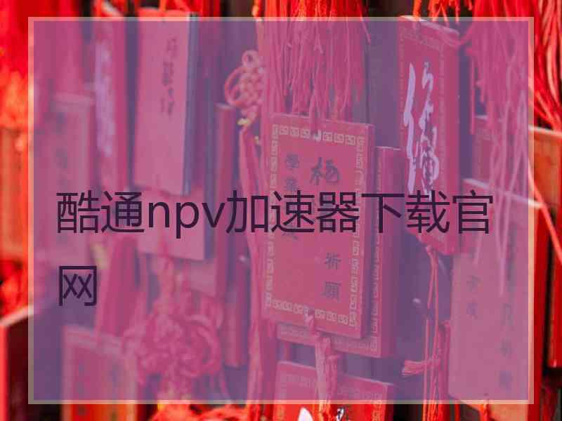 酷通npv加速器下载官网