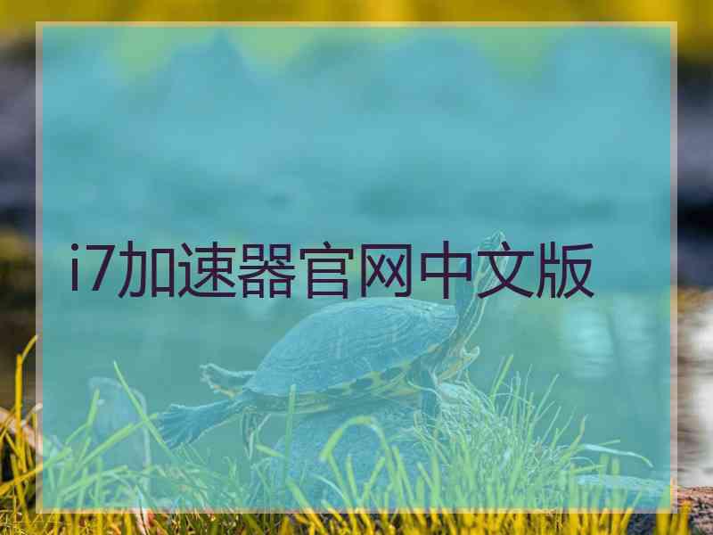 i7加速器官网中文版