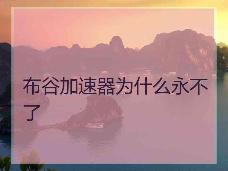 布谷加速器为什么永不了
