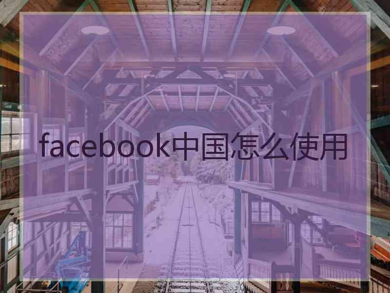 facebook中国怎么使用