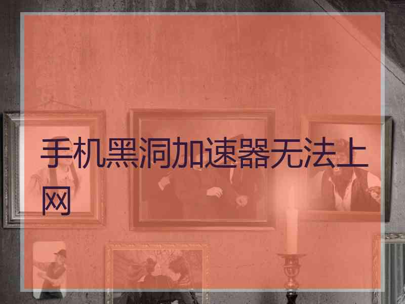 手机黑洞加速器无法上网