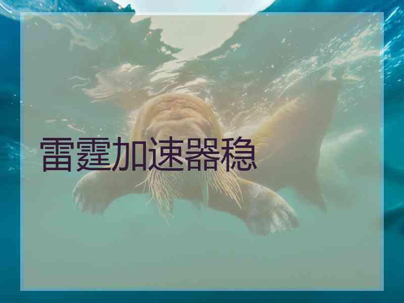 雷霆加速器稳