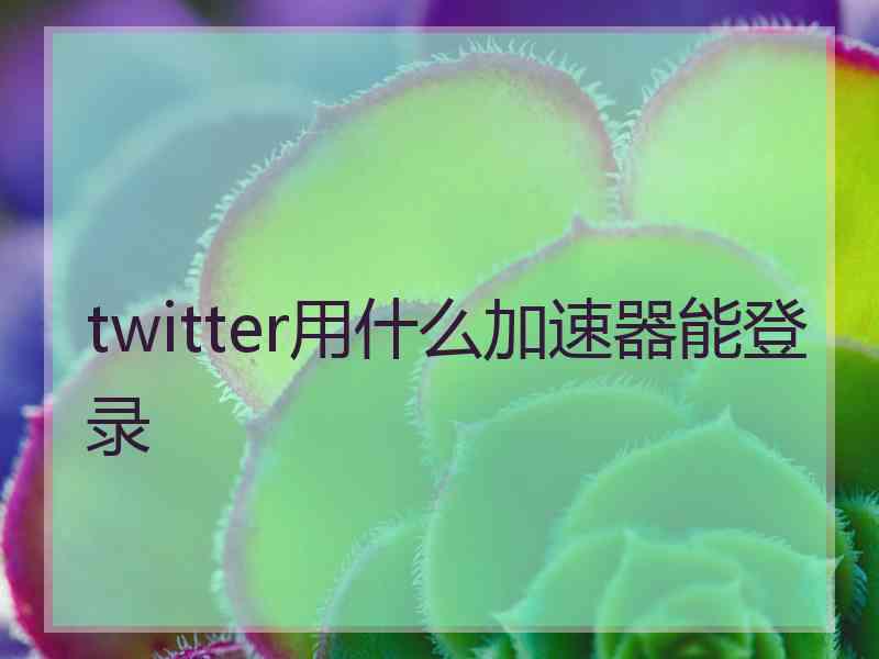 twitter用什么加速器能登录