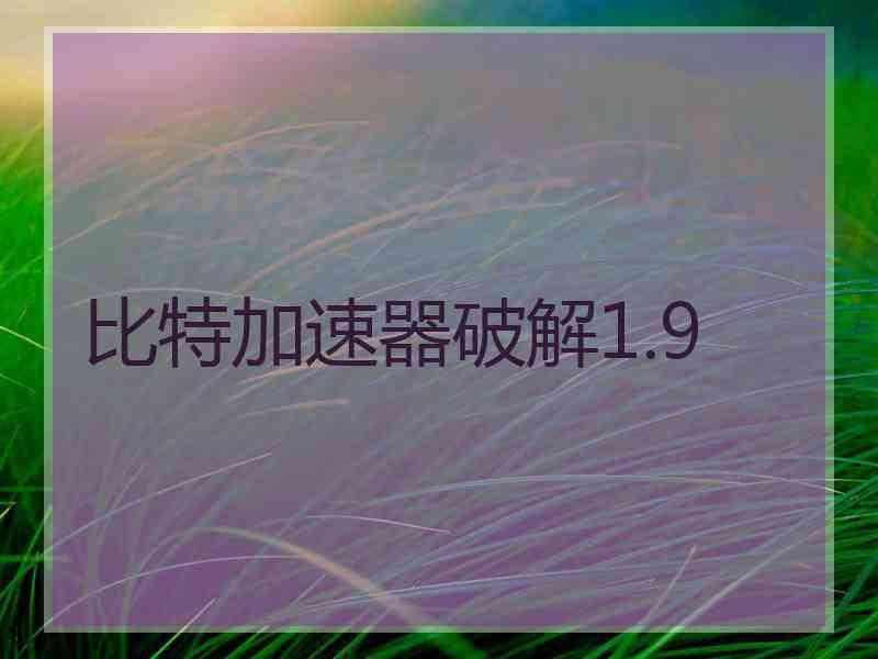 比特加速器破解1.9