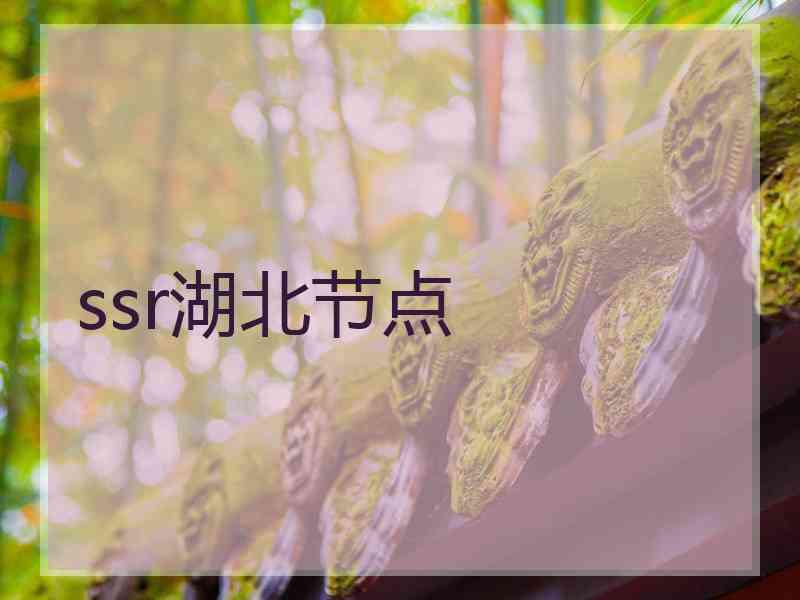 ssr湖北节点
