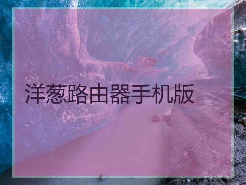 洋葱路由器手机版