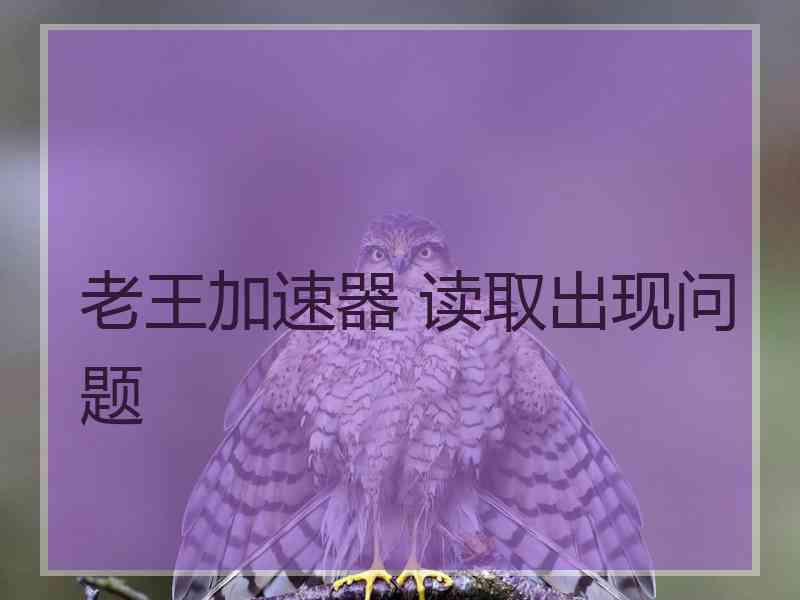 老王加速器 读取出现问题