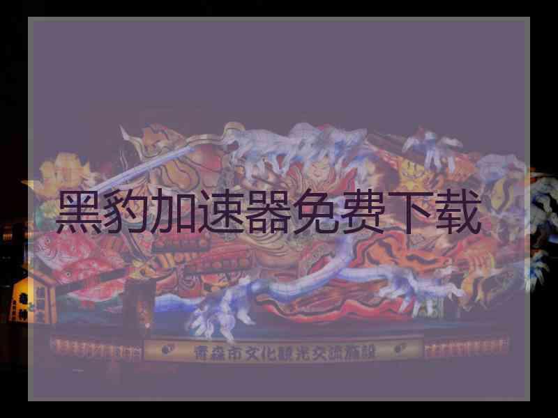 黑豹加速器免费下载